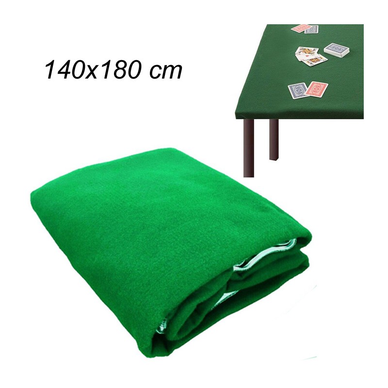 Panno verde gioco tavolo tessuto tovaglia poker black jack texas hold'em140x180