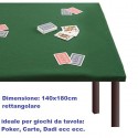 Panno verde gioco tavolo tessuto tovaglia poker black jack texas hold'em140x180