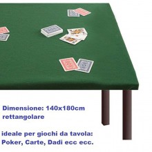Panno verde gioco tavolo tessuto tovaglia poker black jack texas hold'em140x180