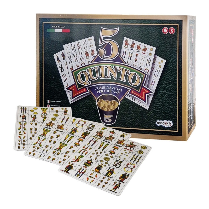 Gioco di societa' Quinto 5 versione carte napoletane da tavolo Unogiochi