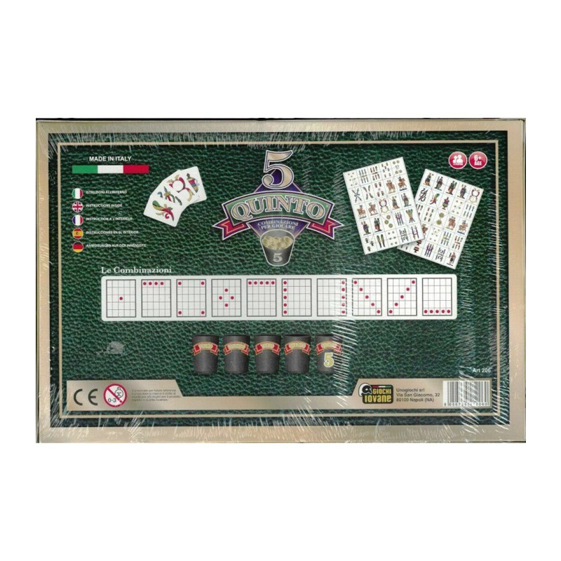 Unogiochi Gioco di societa' Quinto 5 versione carte napoletane da t...