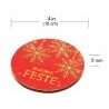 Hongu Sottobicchieri natalizi tondi 10 cm legno 12 Pezzi decorazion...