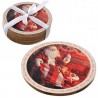 Hongu Sottobicchieri natalizi tondi 10 cm legno 12 Pezzi decorazion...