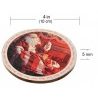 Hongu Sottobicchieri natalizi tondi 10 cm legno 12 Pezzi decorazion...