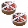 Hongu Sottobicchieri natalizi tondi 10 cm legno 12 Pezzi decorazion...