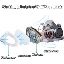 Maschera protettiva filtro anti polvere gas occhiali trasparenti  verniciatura 