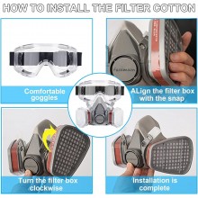 Maschera protettiva filtro anti polvere gas occhiali trasparenti  verniciatura 