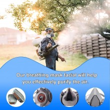 Maschera protettiva filtro anti polvere gas occhiali trasparenti  verniciatura 