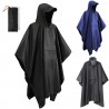 Hongu Mantella poncho impermeabile anti pioggia con cappuccio tagli...