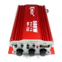 Amplificatore stereo microfono due ingressi USB karaoke radio FM AUX musica