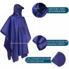 Hongu Mantella poncho impermeabile anti pioggia con cappuccio tagli...