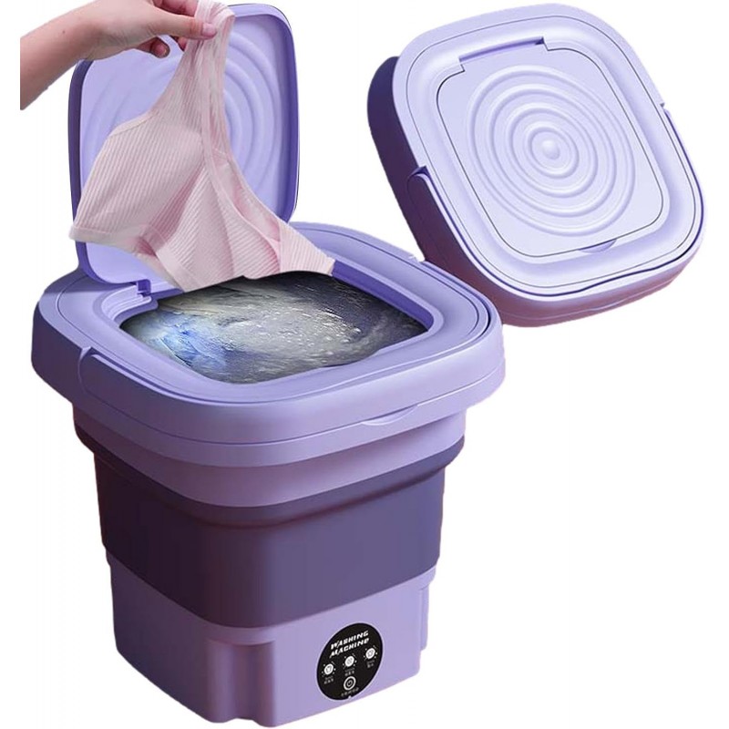 Mini lavatrice pieghevole portatile 8 litri Lavatrice da Campeggio centrifuga