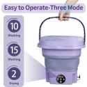 Mini lavatrice pieghevole portatile 8 litri Lavatrice da Campeggio centrifuga