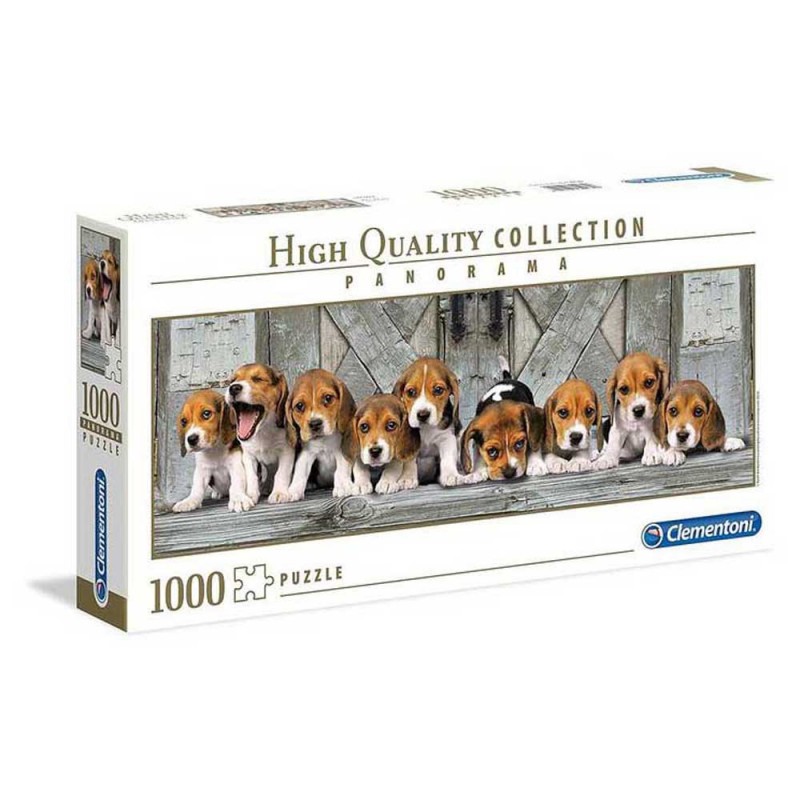 Puzzle Clementoni 1000 pezzi Beagles cani beagle cuccioli panorama cm 98x33