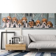Puzzle Clementoni 1000 pezzi Beagles cani beagle cuccioli panorama cm 98x33