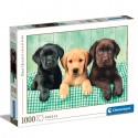 Puzzle Clementoni - 1000 pezzi - Tre cani Labrador piccoli cuccioli 69x50 cm