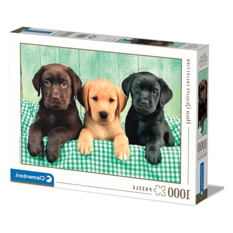 Clementoni Puzzle Clementoni - 1000 pezzi - Tre cani Labrador picco...