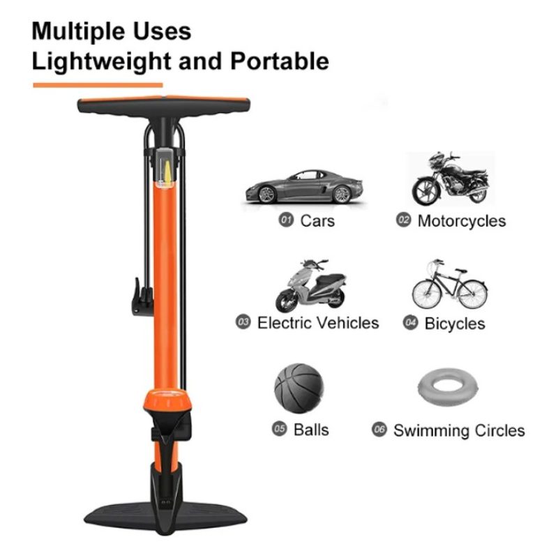 Hongu Pompa Gonfiatore per Bicicletta Compressore con Manometro Ruo...