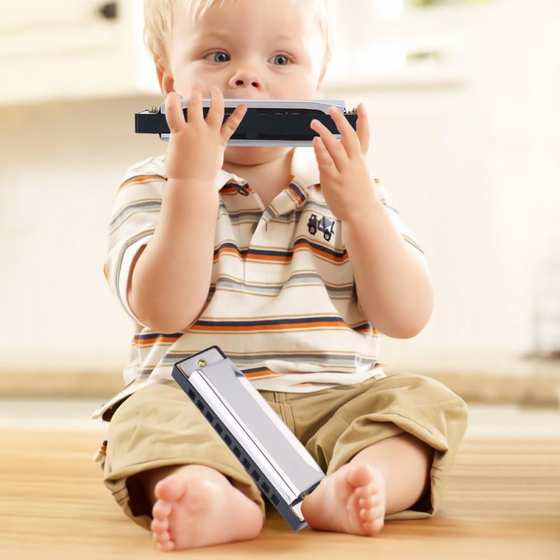 Giaquinto Armonica Bocca In Metallo Con Custodia Bambini Bimbi Scuo...