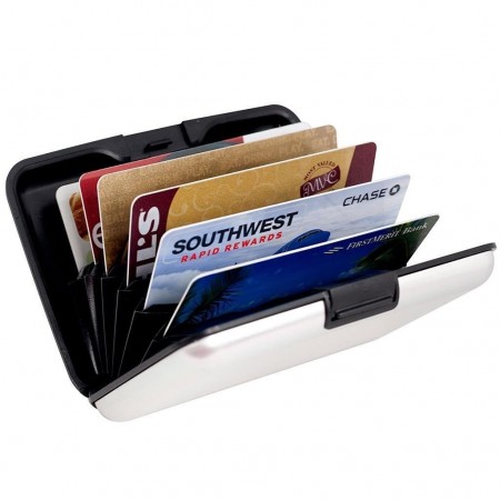 Porta carte credito rigido documenti portafoglio tessere banconote conchiglia