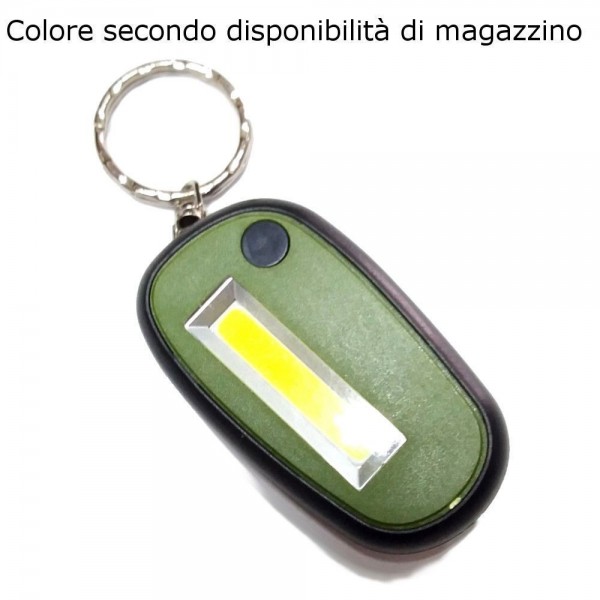 Portachiavi LED mini torcia luce lampada tasto accensione anello chiavi