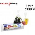220 Sacchetti Freezer per Alimenti sacchi 28x40 cm congelatore frigo conservare
