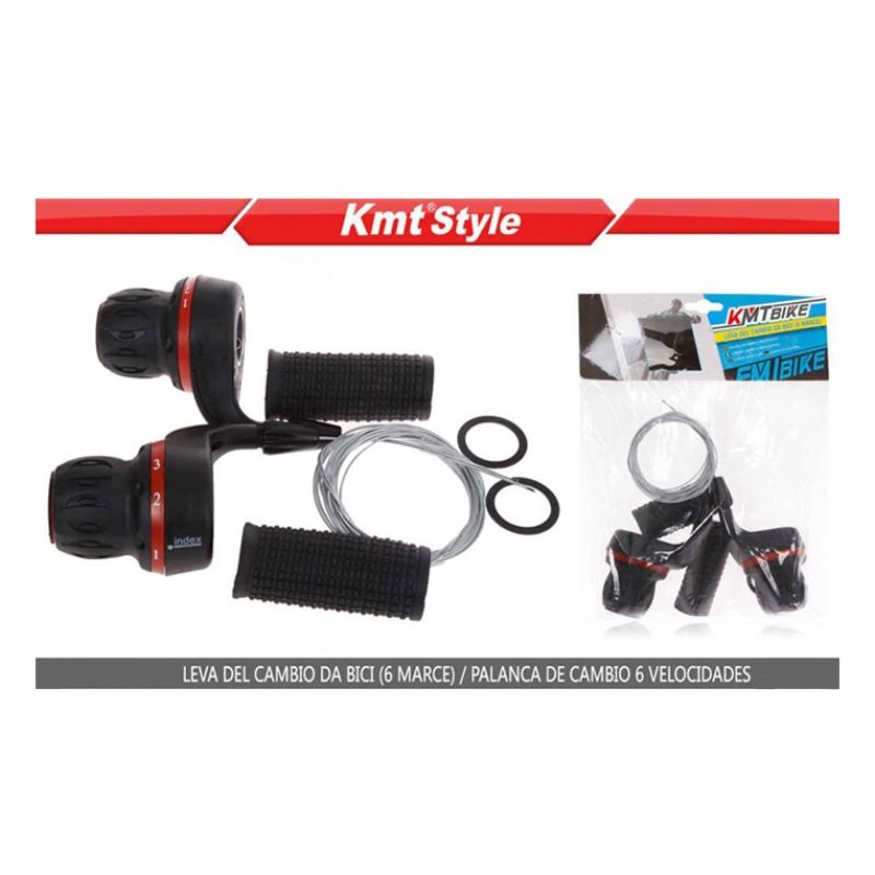 Kmt Style Coppia Comandi Cambio per Bici Bicicletta Manopole 6 Marc...