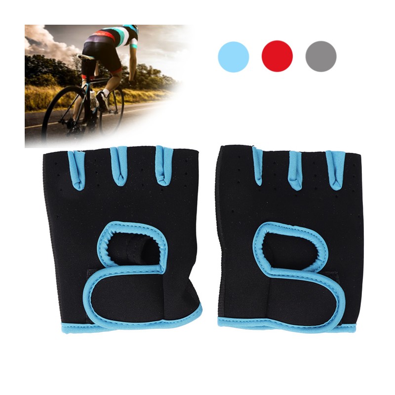 Guanti per bici bicicletta ciclismo MTB estivi mezze da corsa dita unisex sport