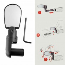 Coppia Specchietto specchio retrovisore bike bici bicicletta flessibile manubrio