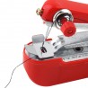 Micro macchina cucire viaggio portatile mini cucitrice valigia ripara strappi