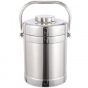 Portavivande termico Contenitore Porta Pranzo Scomparti in acciaio Inox 2 Litri