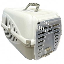 10567 Trasportino in plastica modello Panzer per cani e gatti da viaggio 50 cm
