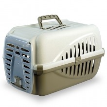 10567 Trasportino in plastica modello Panzer per cani e gatti da viaggio 50 cm