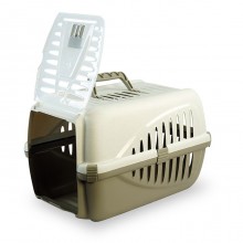 10567 Trasportino in plastica modello Panzer per cani e gatti da viaggio 50 cm