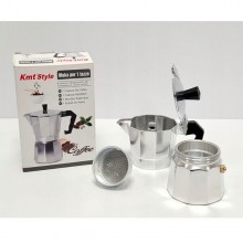 Caffettiera moka in alluminio macchina macchinetta caffe da 1 tazza espresso
