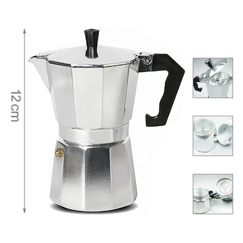Kmt Style Caffettiera moka in alluminio macchina macchinetta caffe ...