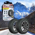 Set 2 Catene da Neve Tessuto kit Calze Omologate EN 16662-1 Auto per Pneumatici