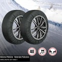Set 2 Catene da Neve Tessuto kit Calze Omologate EN 16662-1 Auto per Pneumatici