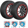 Kmt Style Set 2 Catene da Neve Tessuto kit Calze Omologate EN 16662...