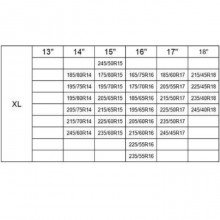 Set 2 Catene da Neve Tessuto kit Calze Omologate EN 16662-1 Auto per Pneumatici