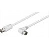 Cavo antenna varie misure maschio femmina televisione satellitare bianco TV