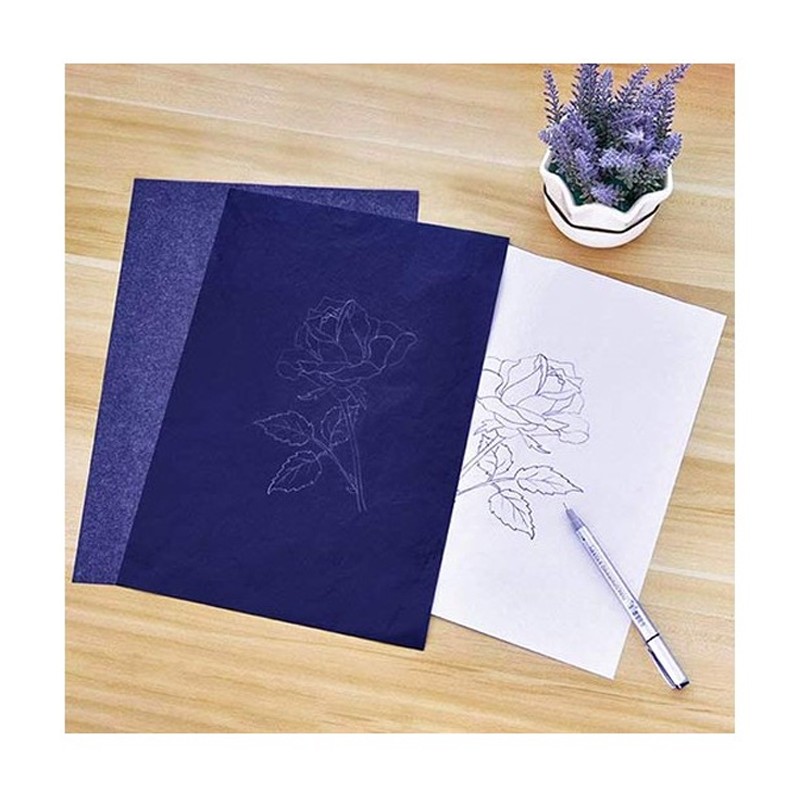 Harty 200 Fogli Carta carbone carbonio foglio autocopiante blu rica...