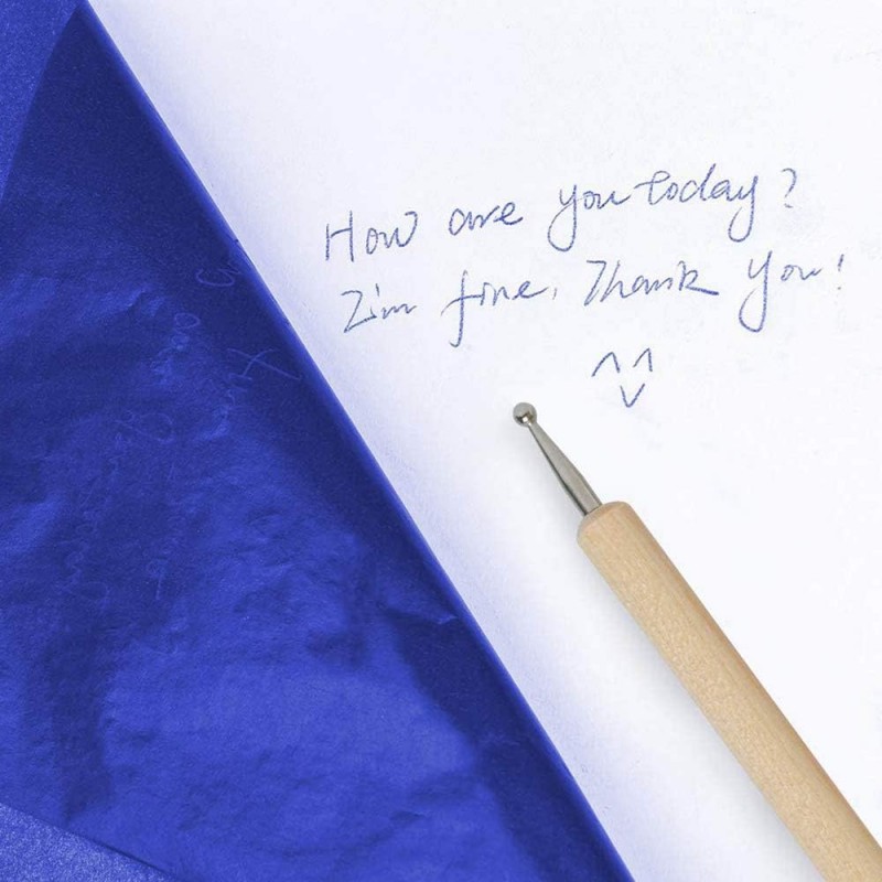 Harty 200 Fogli Carta carbone carbonio foglio autocopiante blu rica...