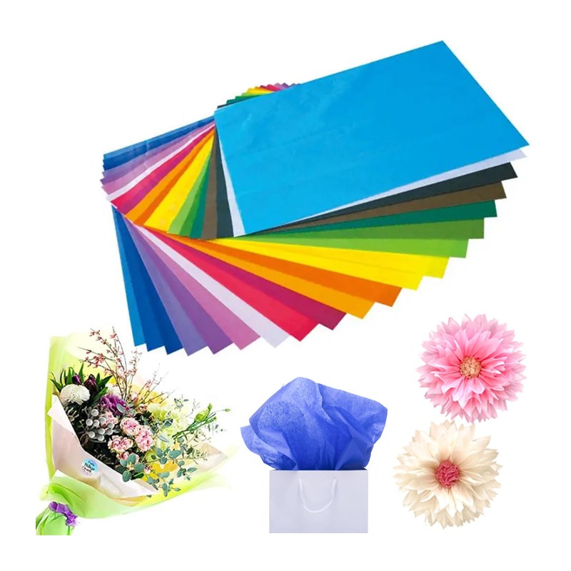 120 Fogli di carta velina colorata 50,8x66 cm imballaggio riempimento protezione
