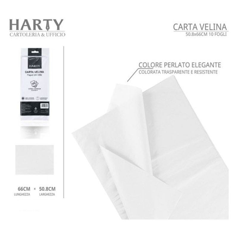 Harty 120 Fogli di carta velina colorata 50,8x66 cm imballaggio rie...
