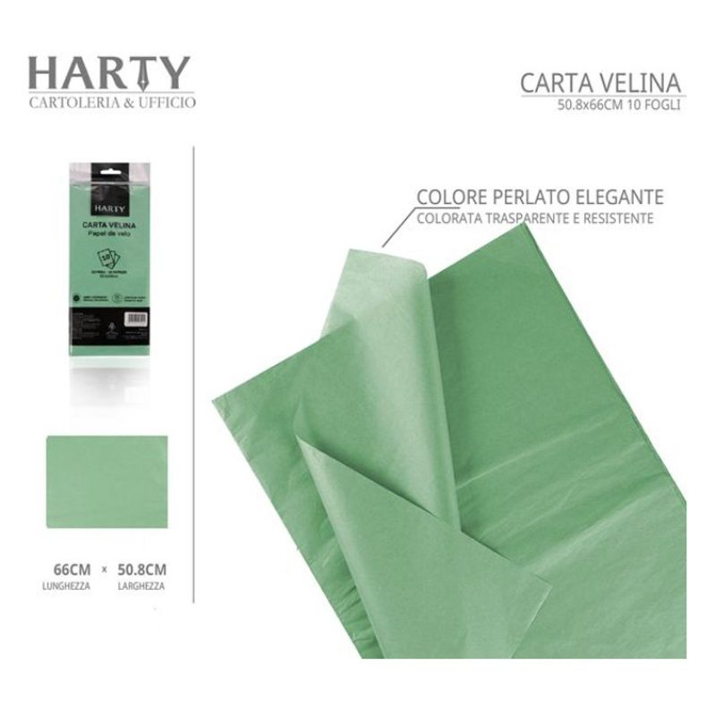 Harty 120 Fogli di carta velina colorata 50,8x66 cm imballaggio rie...