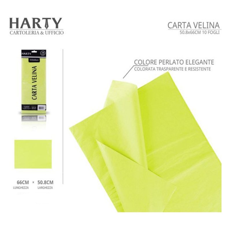 Harty 120 Fogli di carta velina colorata 50,8x66 cm imballaggio rie...