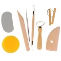 Set di Strumenti per Modellare L'argilla in Ceramica Kit da 8 pezzi in legno