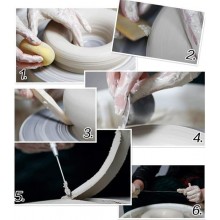 Set di Strumenti per Modellare L'argilla in Ceramica Kit da 8 pezzi in legno