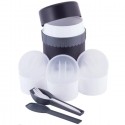 Portavivande thermos termico porta pranzo 1,8L per alimenti 3 contenitori lavoro